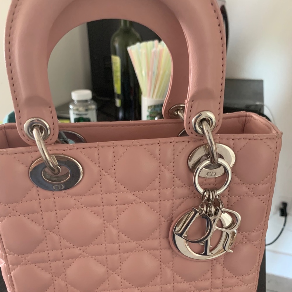 Christian Dior Pink Lotus Beaded Cabbage Mini Bag